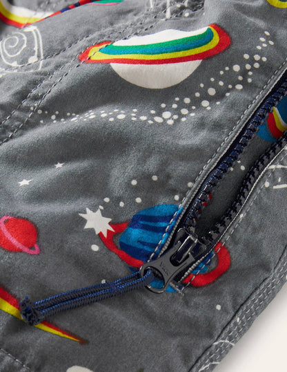 Adventure Shorts-Cobble Grey Rainbow Space-3