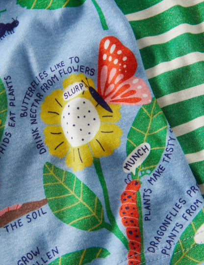 Snug Twin Pack Short Pyjamas-Surfboard Blue Brilliant Bugs-3