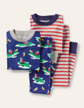 Snug Twin Pack Long Pyjamas-Blue Wave Kayaking Meerkats