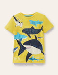 Yellow Shark Glow-in-the-Dark Sea T-Shirt-Sweetcorn Yellow Sharks