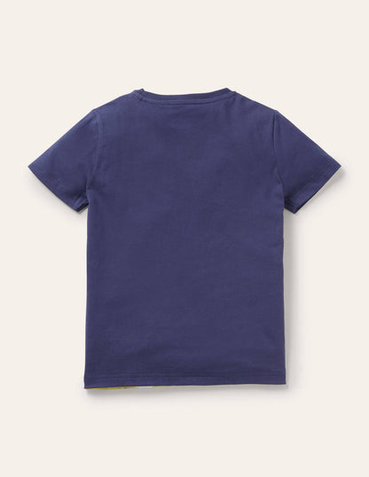Animal Appliqué T-shirt-Starboard Blue Seals-3