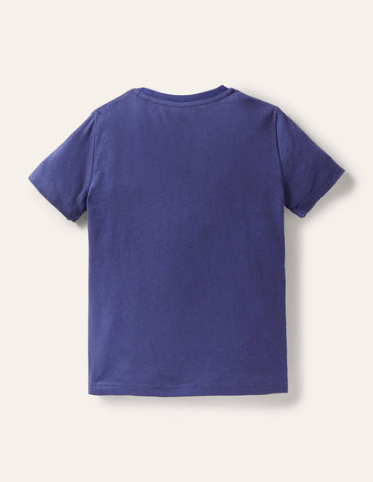 Animal Appliqué T-shirt-Moroccan Blue Whale-2