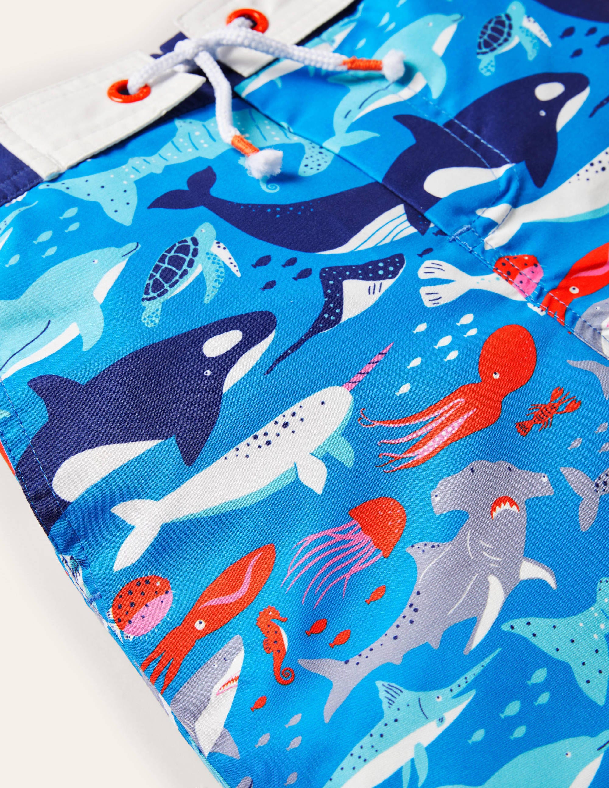 Board Shorts-Moroccan Blue Under the Sea - Image 3