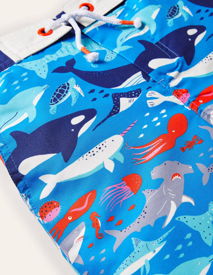 Board Shorts-Moroccan Blue Under the Sea-3