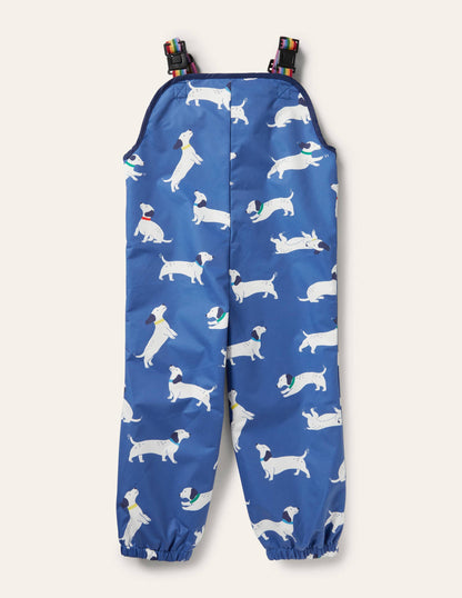 Waterproof Rain Trouser-Venice Blue Sausage Dogs-1