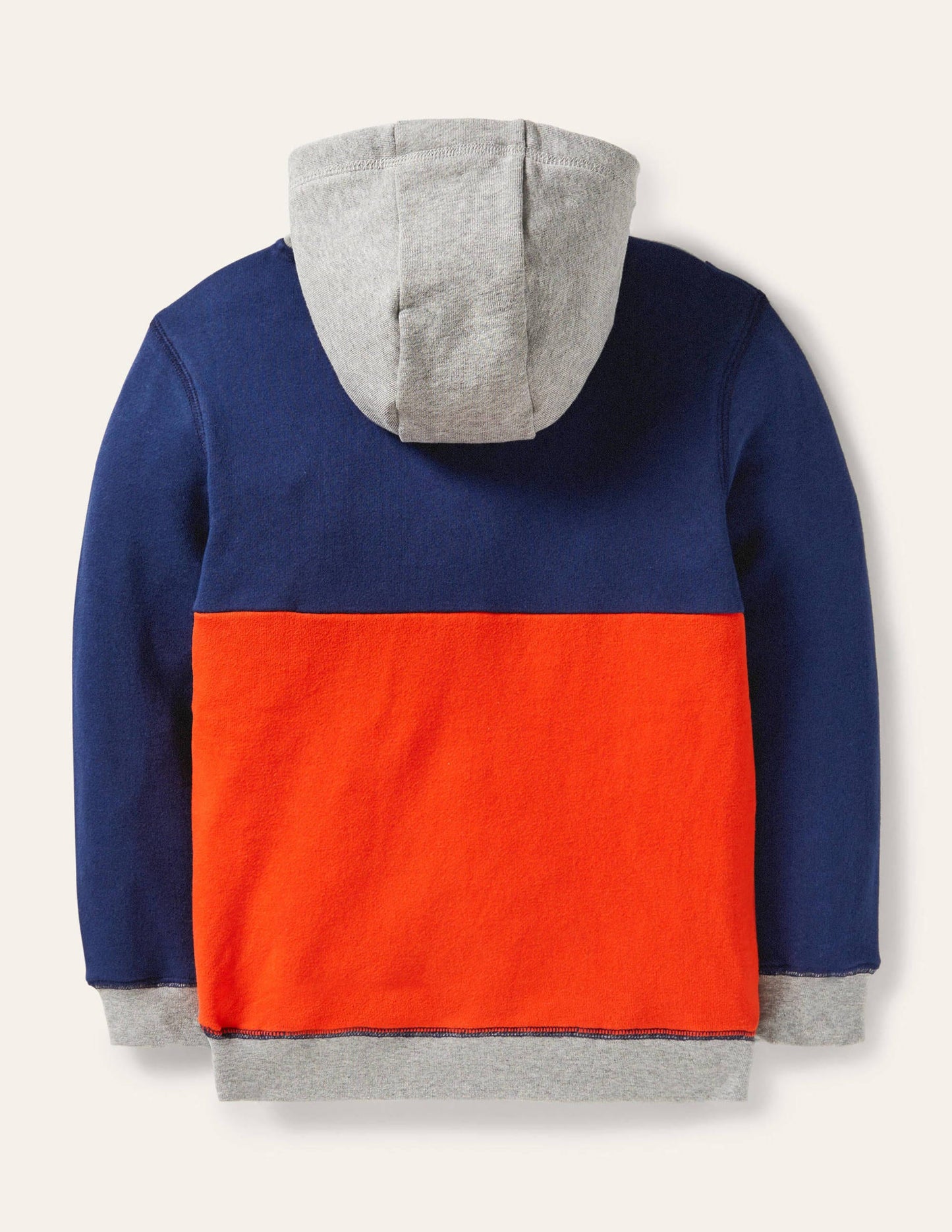 Colourblock Half-zip Hoodie-Starboard Blue
