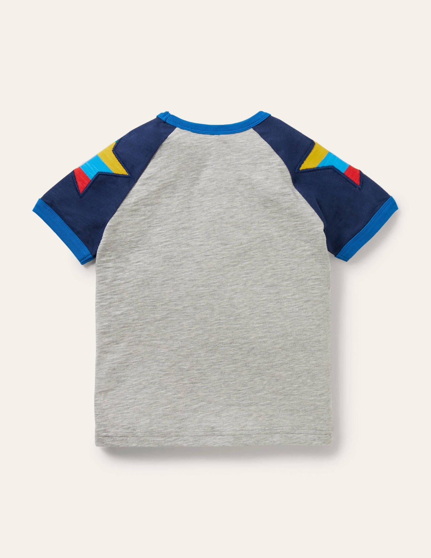 Colourblock Raglan T-shirt-Grey Marl Stars