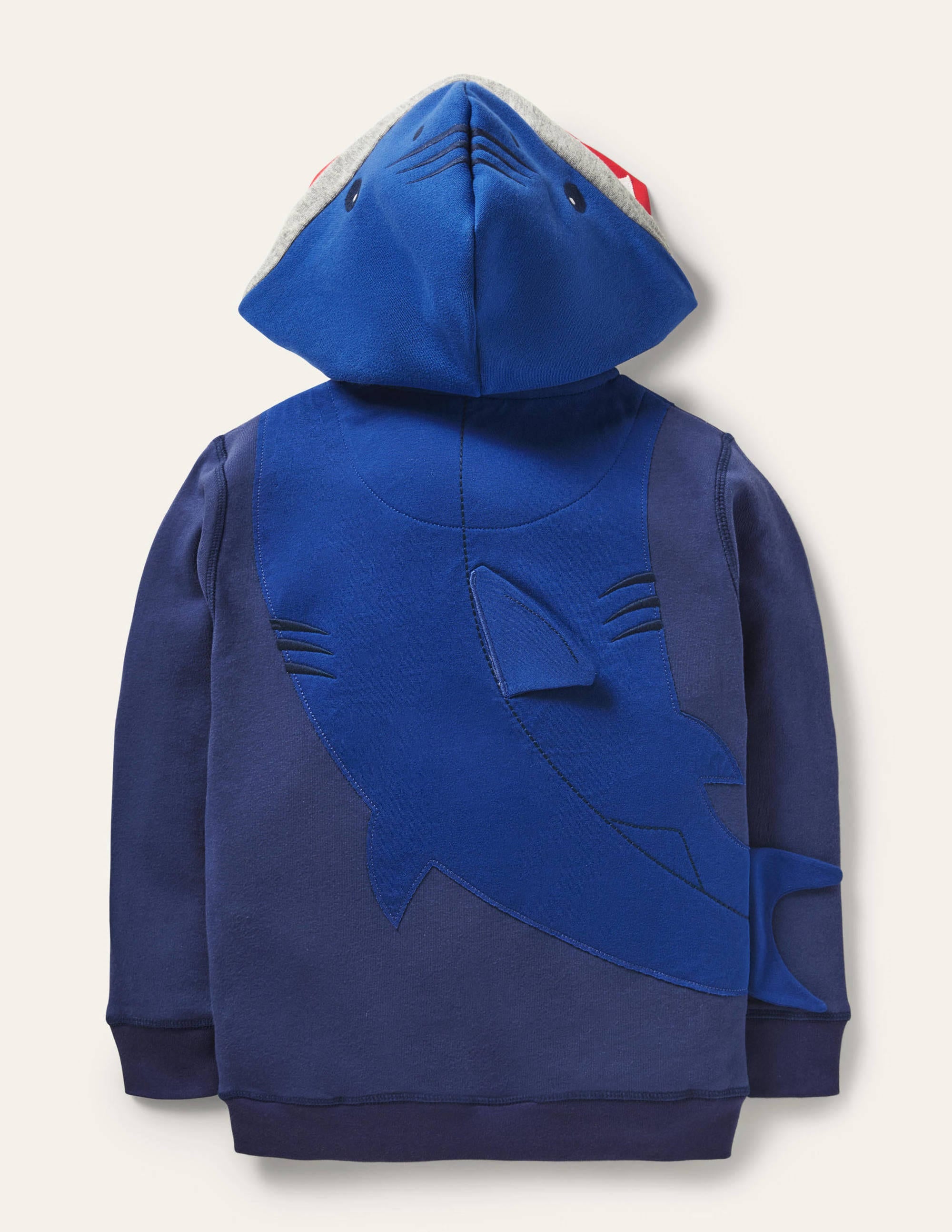 Navy Shark Zip-up Hoodie-College Navy Shark - Image 2
