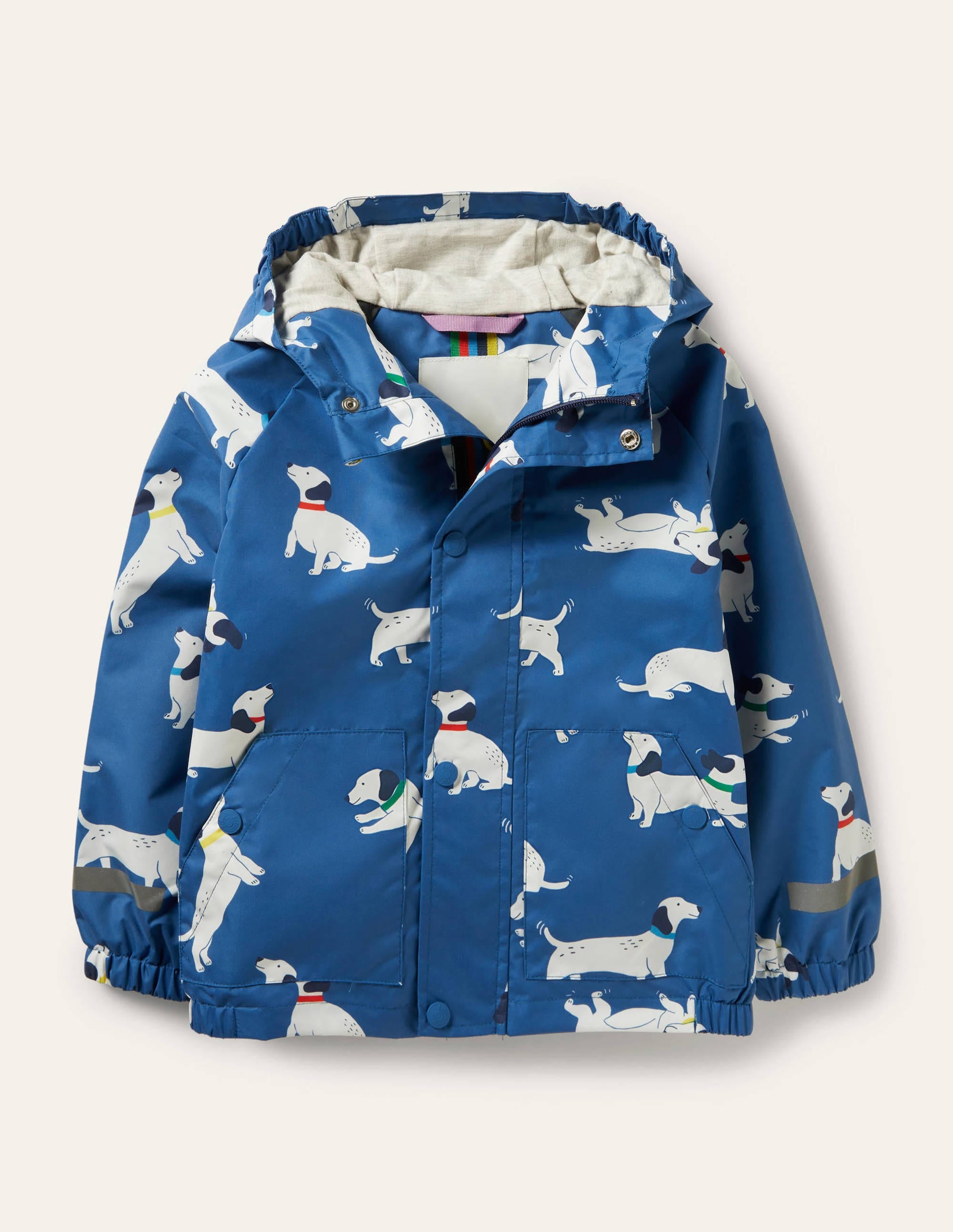 Waterproof Rain Jacket-Venice Blue Sausage Dogs - Image 1