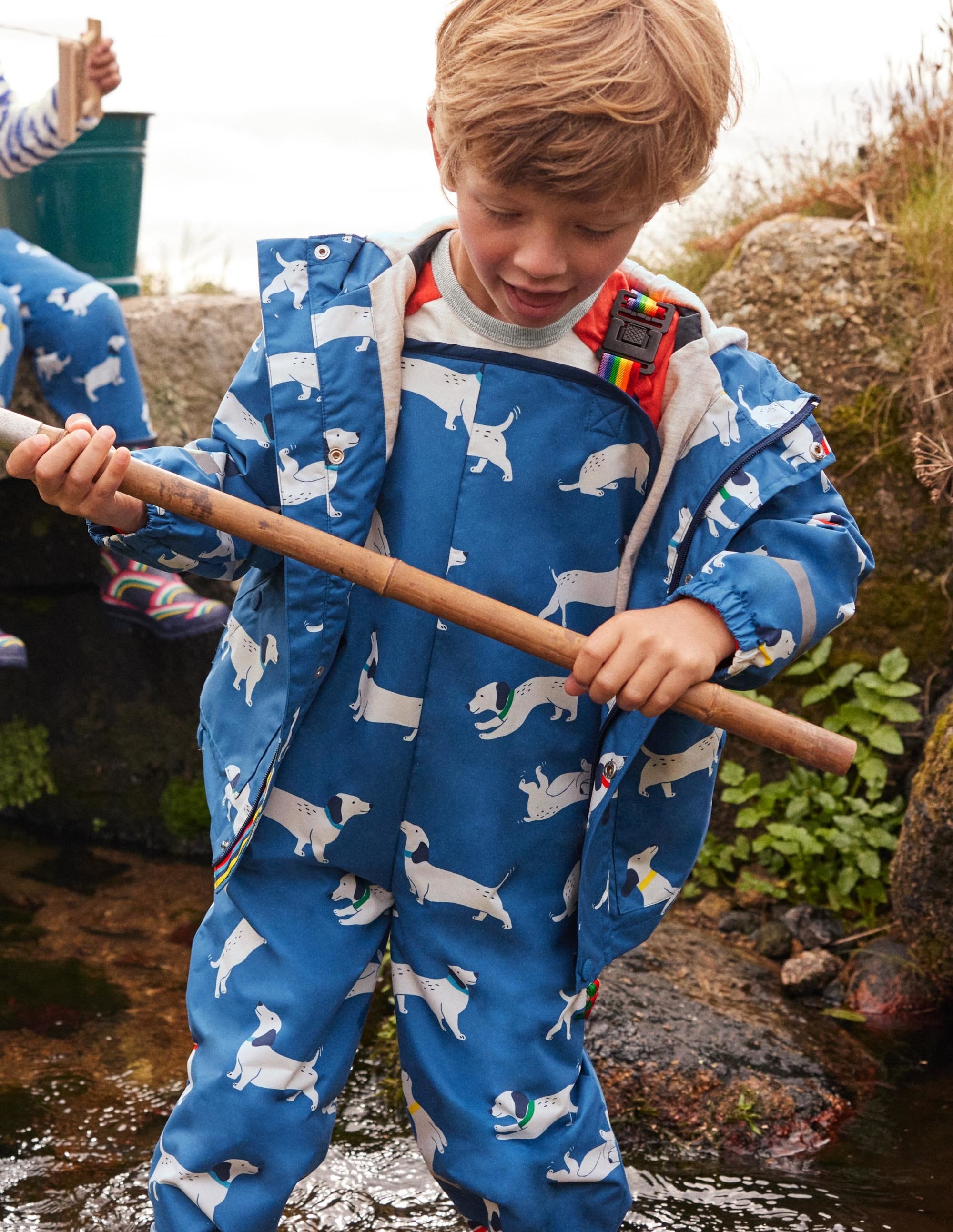 Waterproof Rain Jacket-Venice Blue Sausage Dogs - Image 4