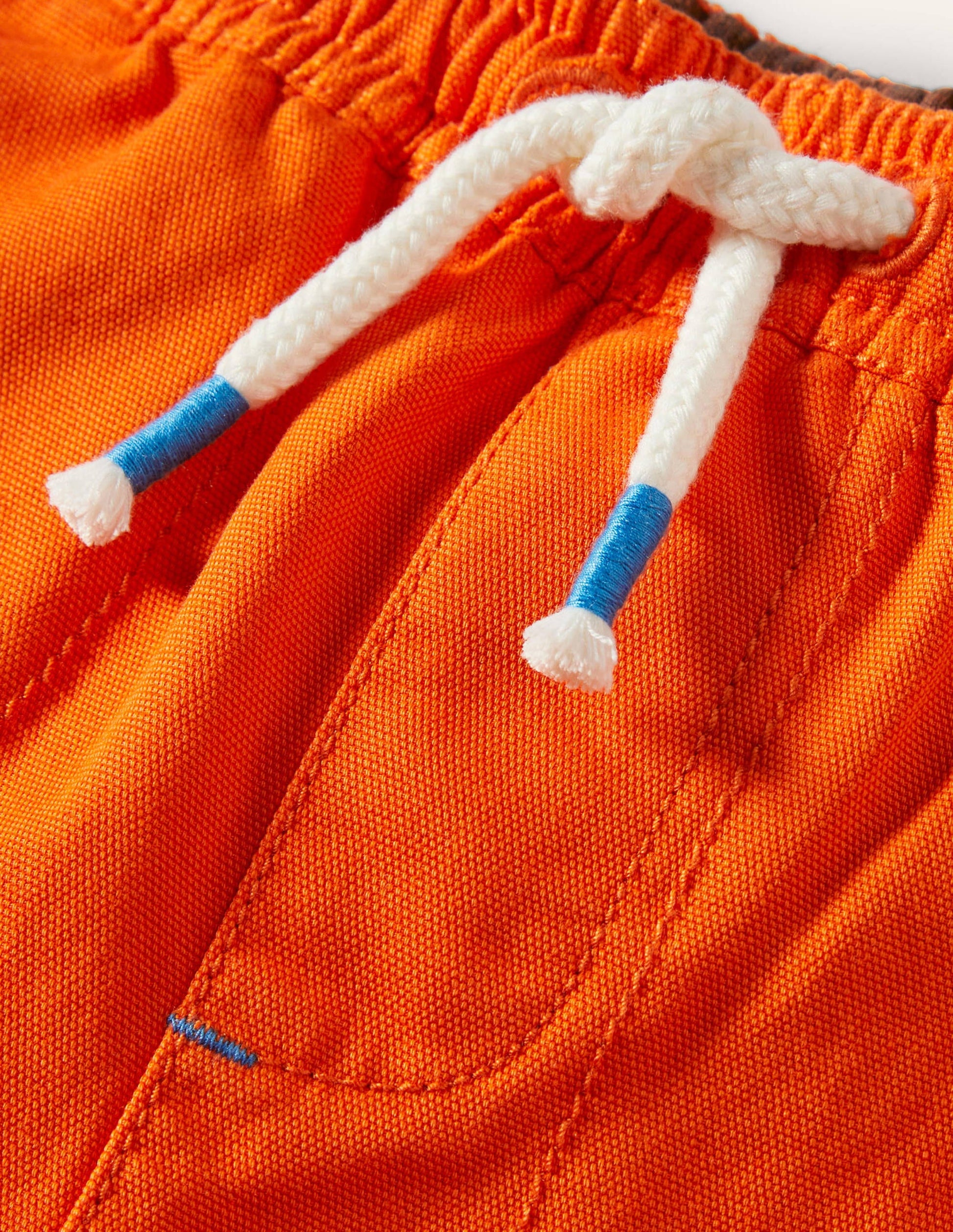 Pull-on Drawstring Shorts-Mandarin Orange-3