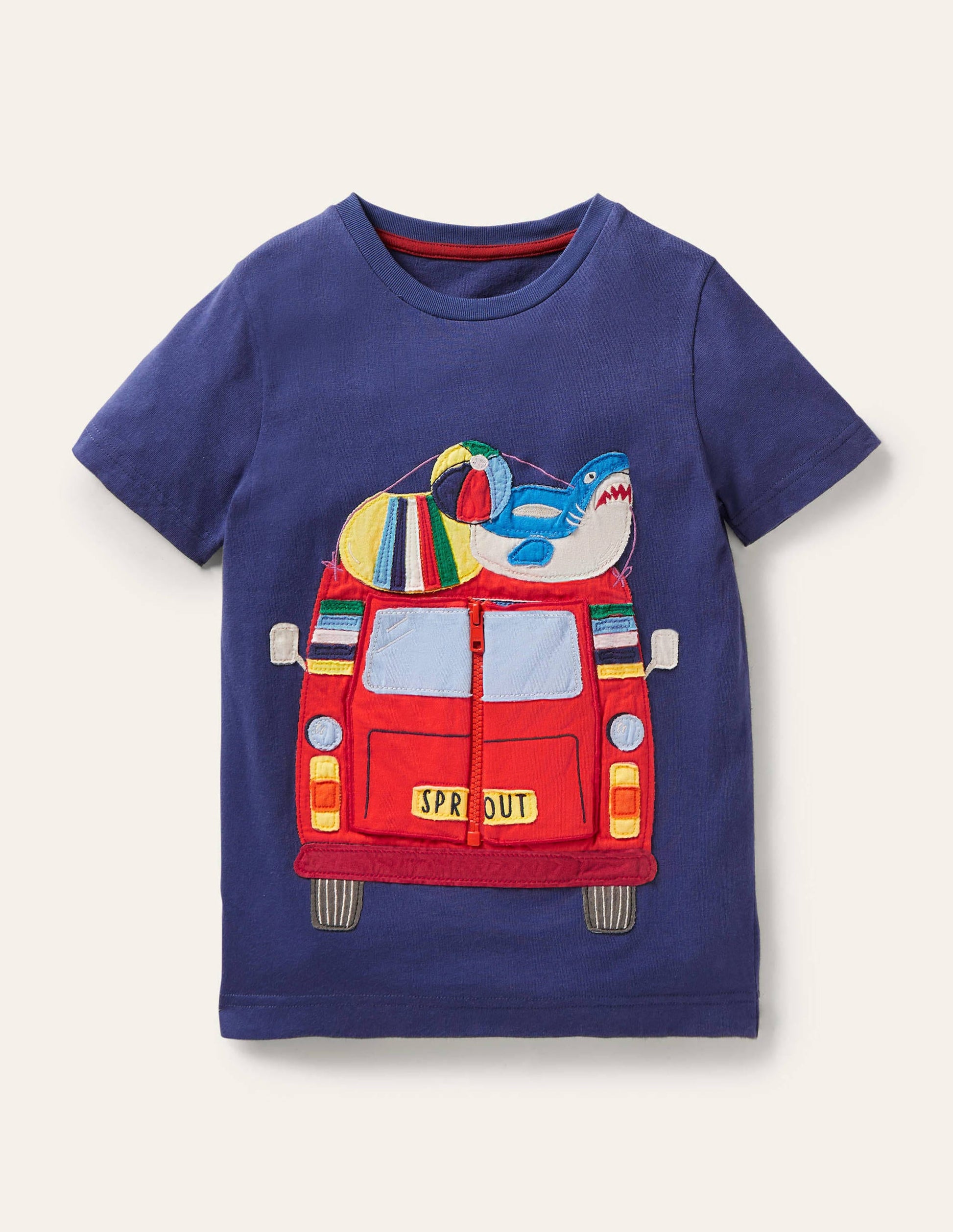 Adventure Zip T-shirt-Starboard Blue Camper Van-2