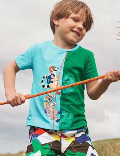 Animal Adventure T-shirt-Aqua Blue Lemurs-5