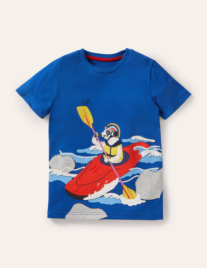 Animal Adventure T-shirt-Blue Wave Meerkat-1