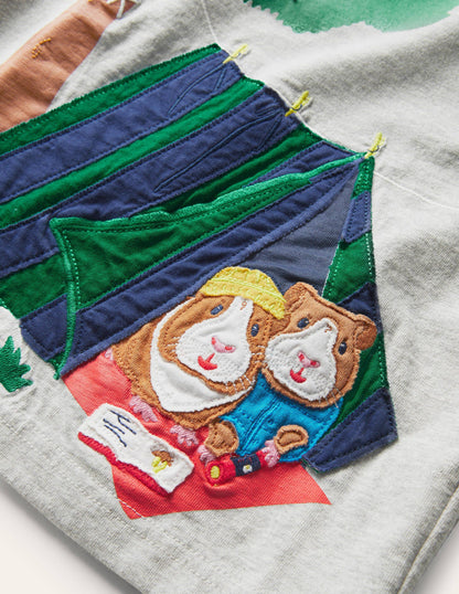 Animal Adventure T-shirt-Grey Marl Guinea Pigs-3