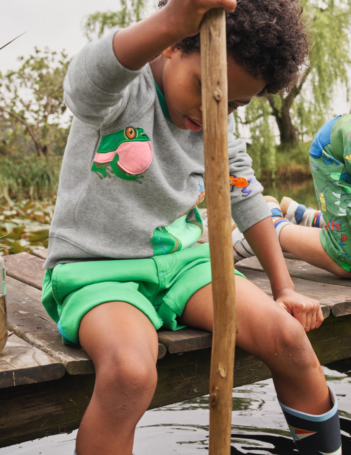 Front & Back Sweatshirt-Grey Marl Frog - Image 4