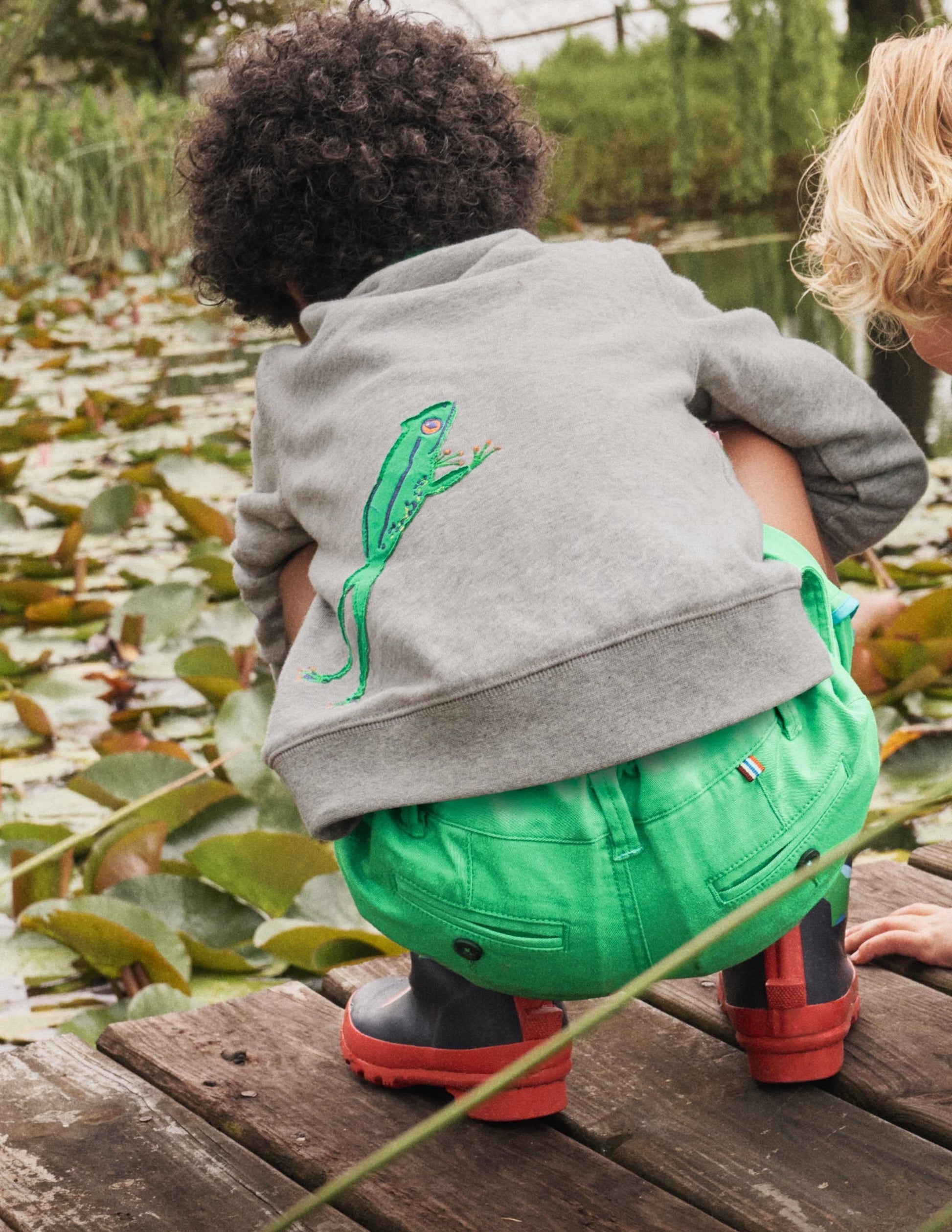 Front & Back Sweatshirt-Grey Marl Frog-5