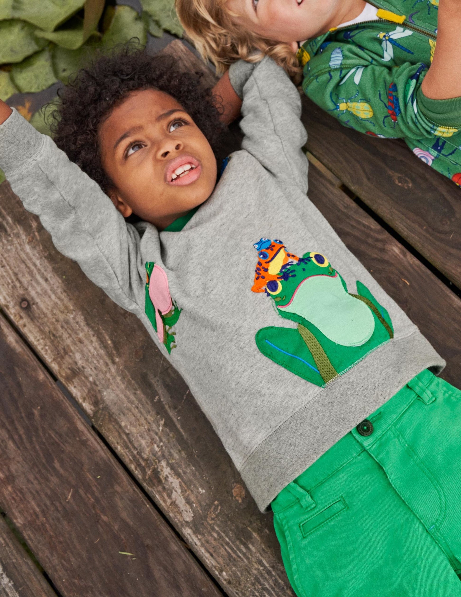 Front & Back Sweatshirt-Grey Marl Frog-7
