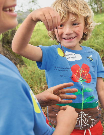 Blue Flower Educational T-shirt-Bright Bluebell Blue Flower-5
