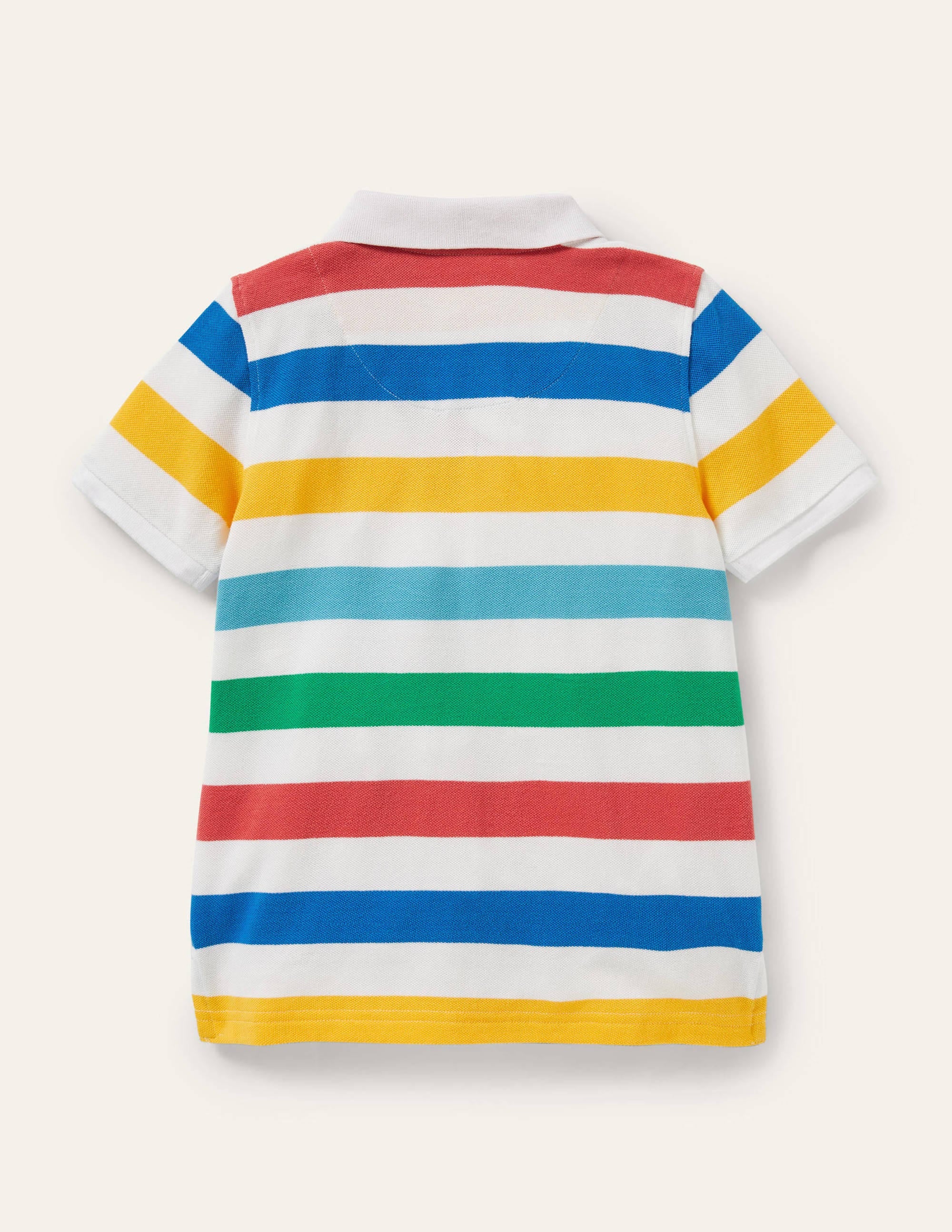 Piqué Polo Shirt-Multi Rainbow Stripe - Image 2