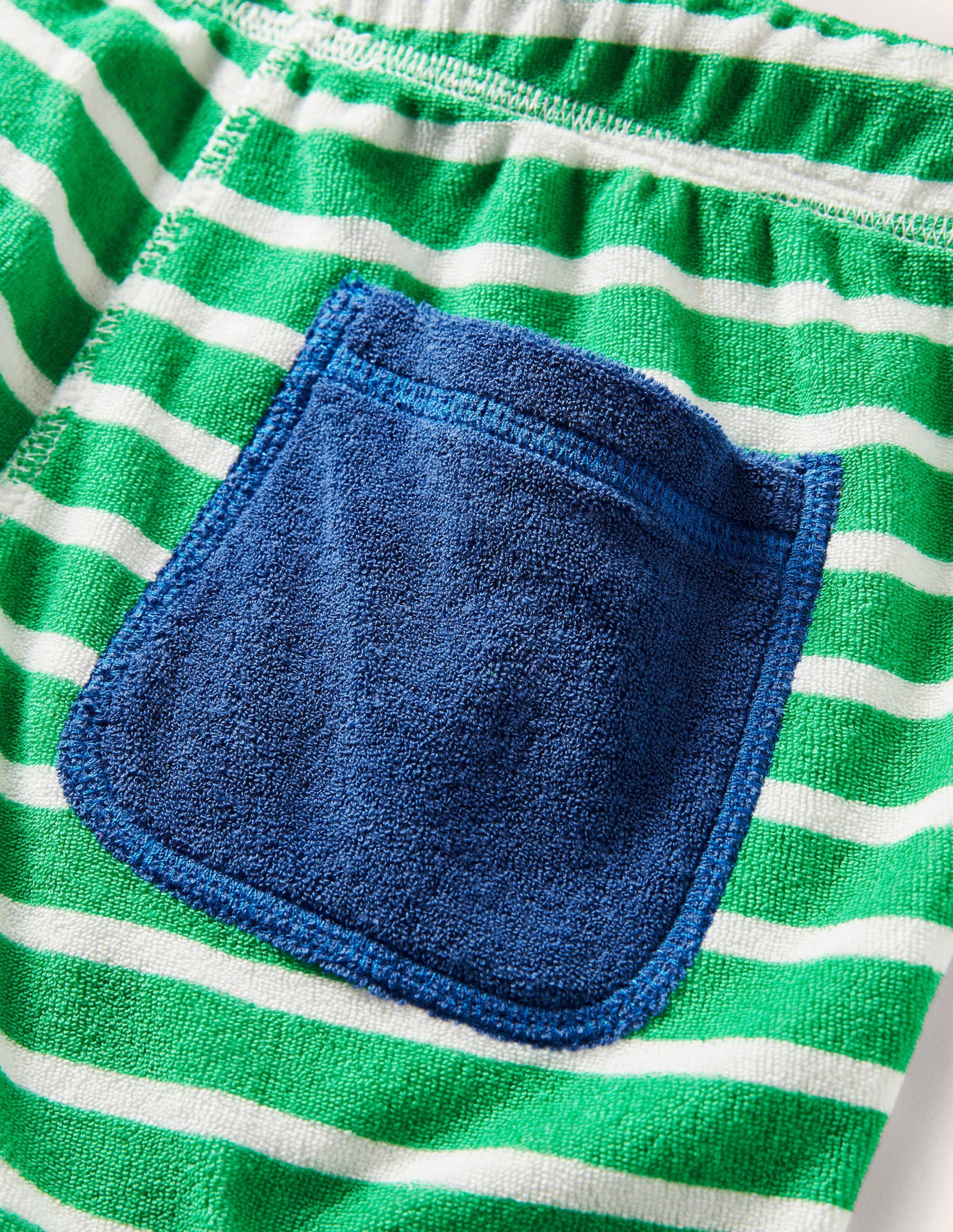Towelling Sweatshorts-Green Pepper/Ivory-3