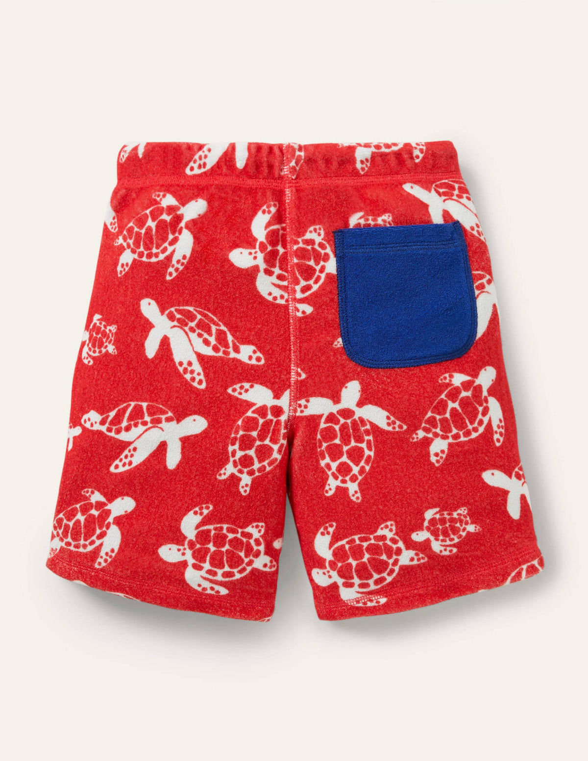 Towelling Sweatshorts-Strawberry Tart Red Turtles-2