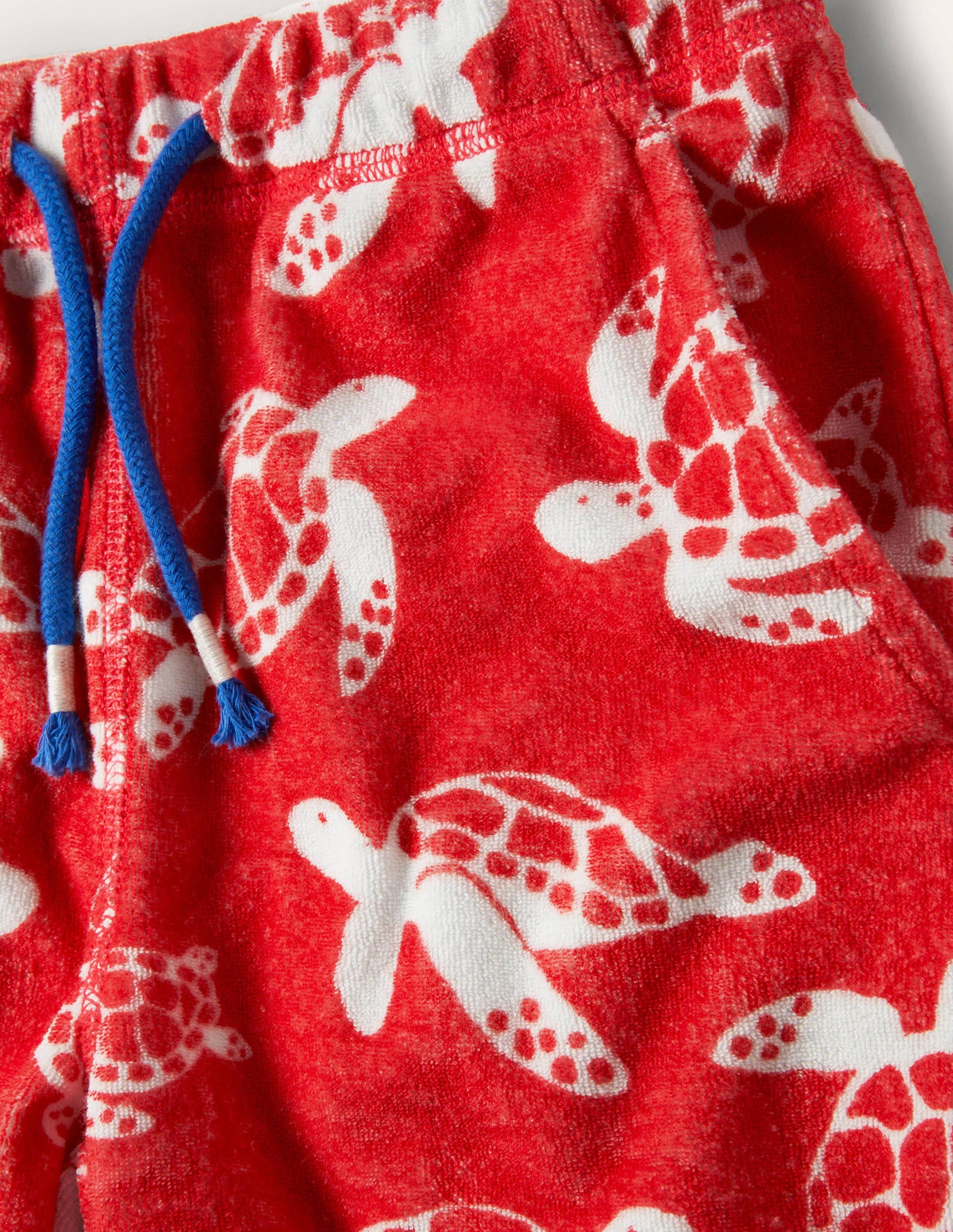 Towelling Sweatshorts-Strawberry Tart Red Turtles-3