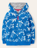 Towelling Zip-through Hoodie-Moroccan Blue Turtle