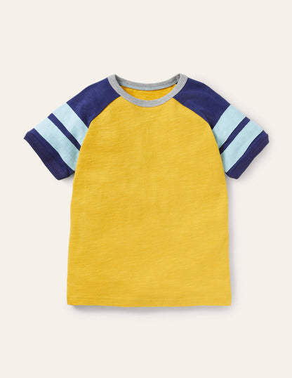 Colourblock Raglan T-shirt-Daffodil Yellow/Starboard Blue-1