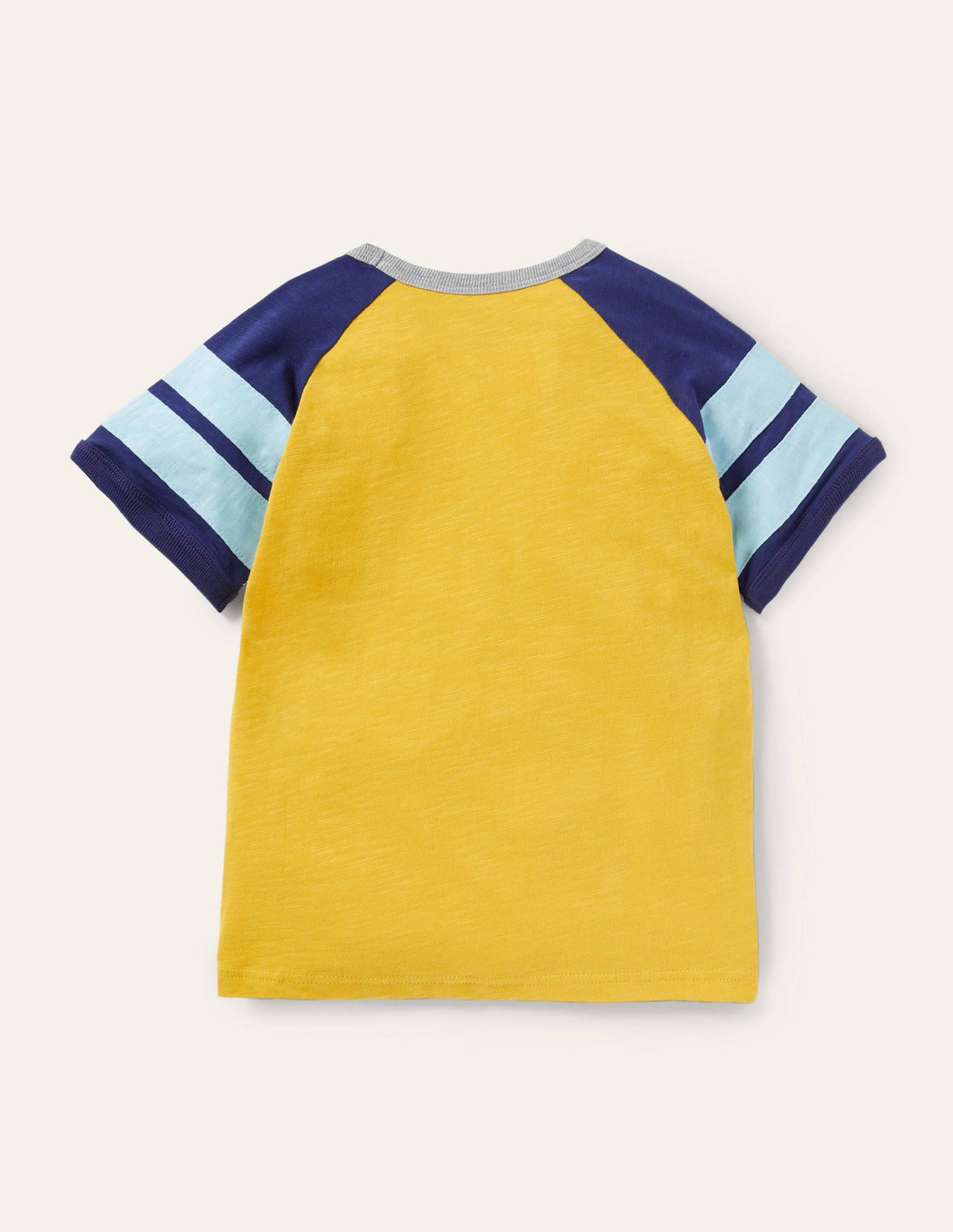 Colourblock Raglan T-shirt-Daffodil Yellow/Starboard Blue