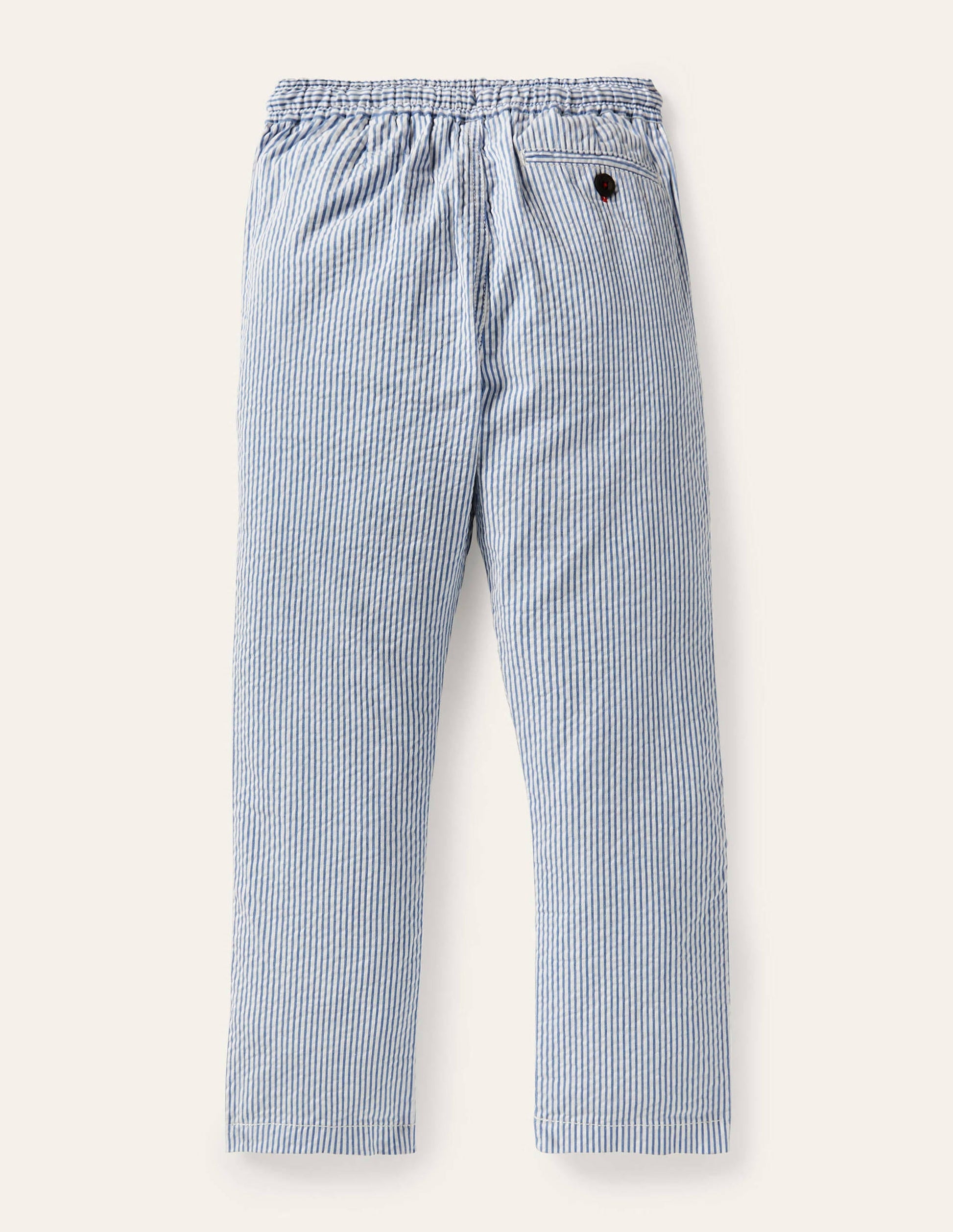 Lightweight Pull-on Trousers-Bright Marina Blue Ticking-2