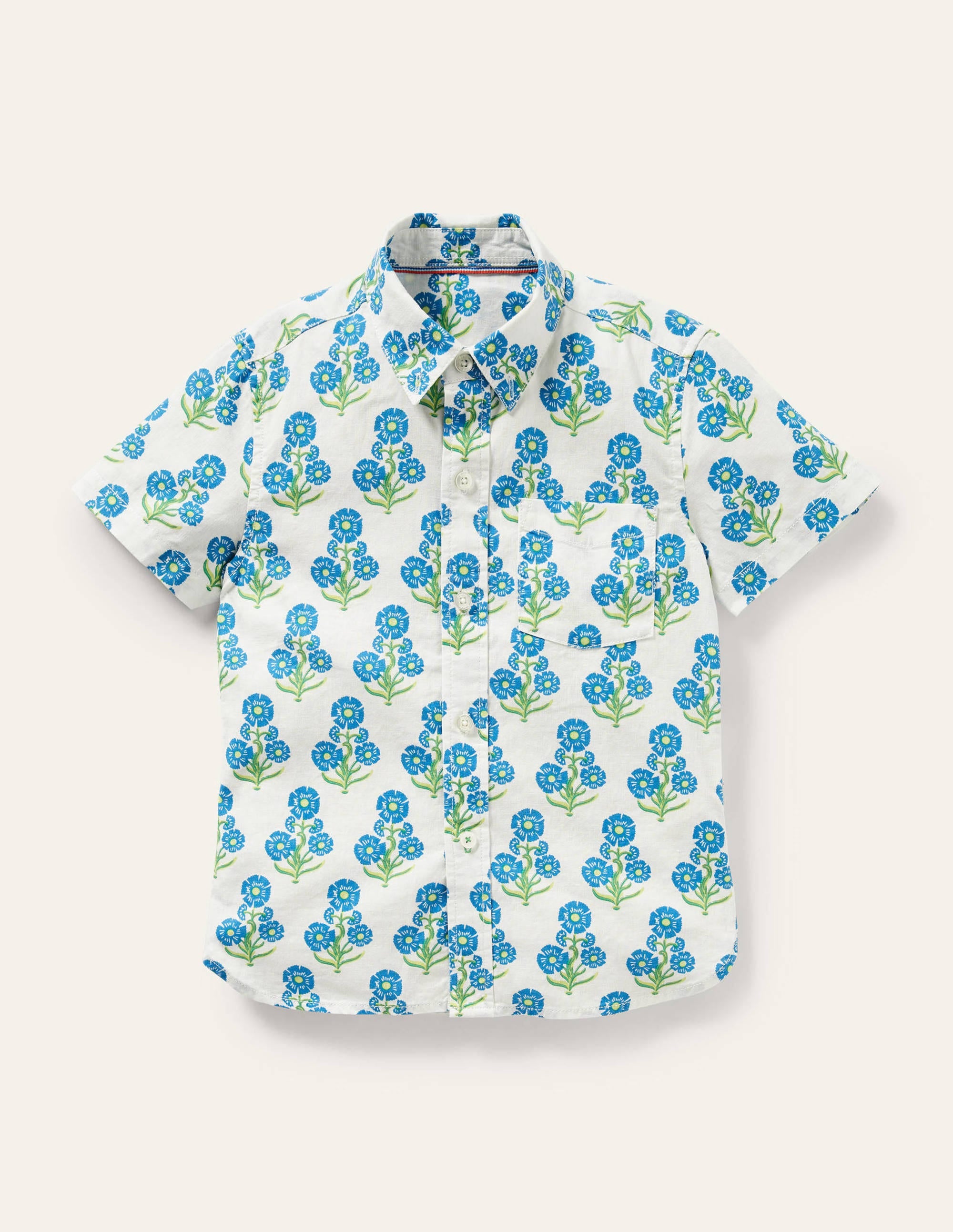Holiday Cotton Linen Shirt-Molly Mahon Print - Image 1