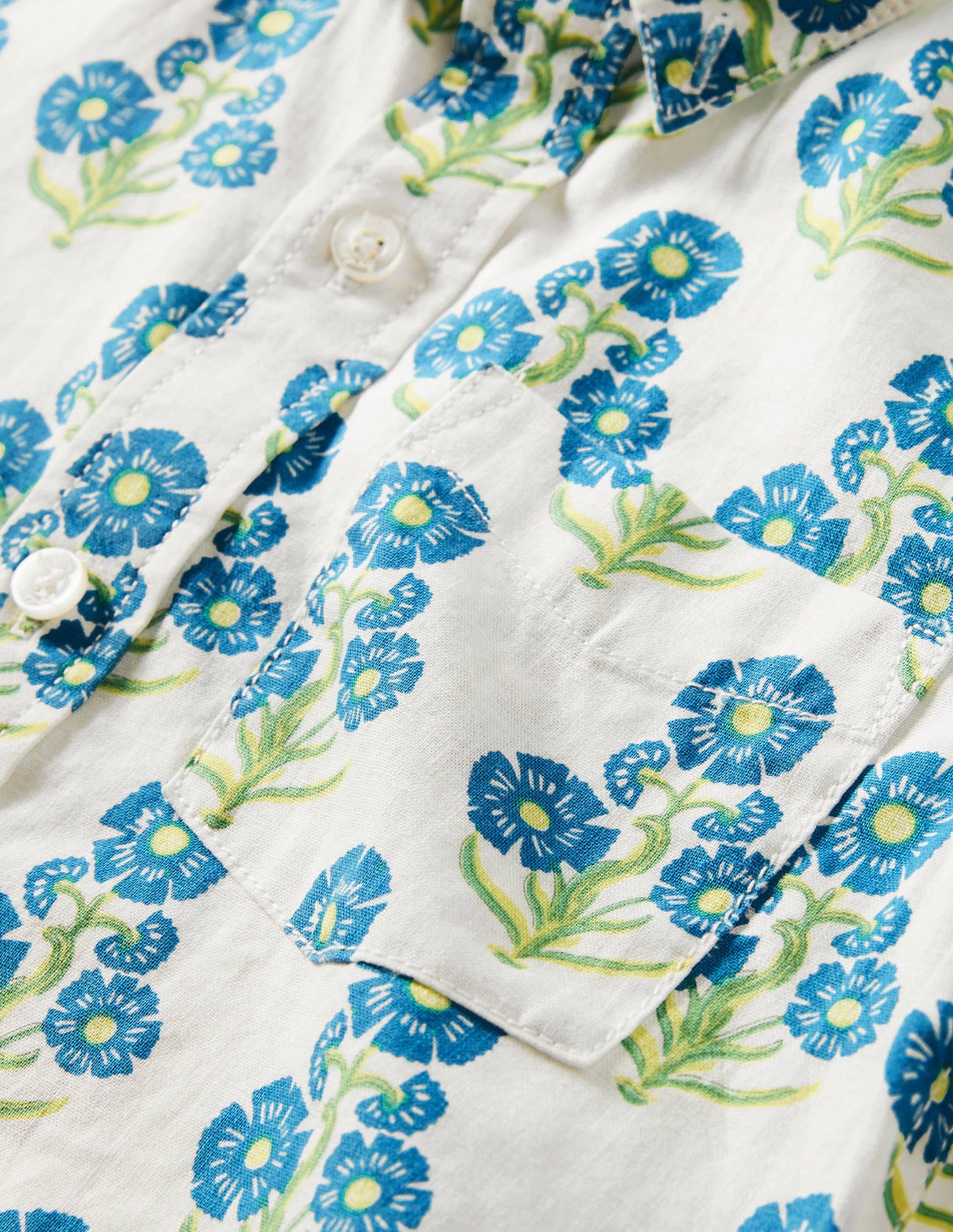 Holiday Cotton Linen Shirt-Molly Mahon Print-3