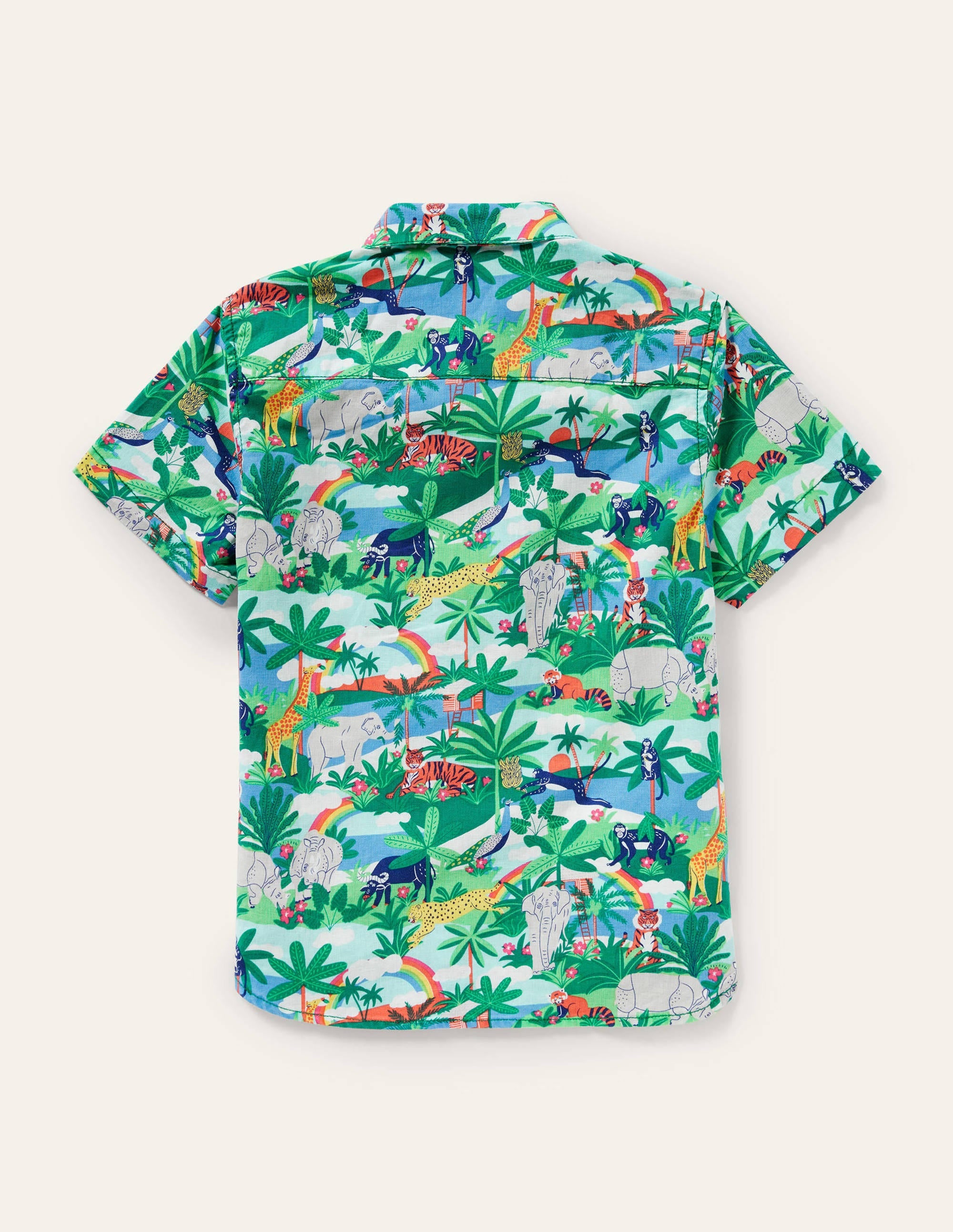 Holiday Cotton Linen Shirt-Multi Jungle Scene - Image 2