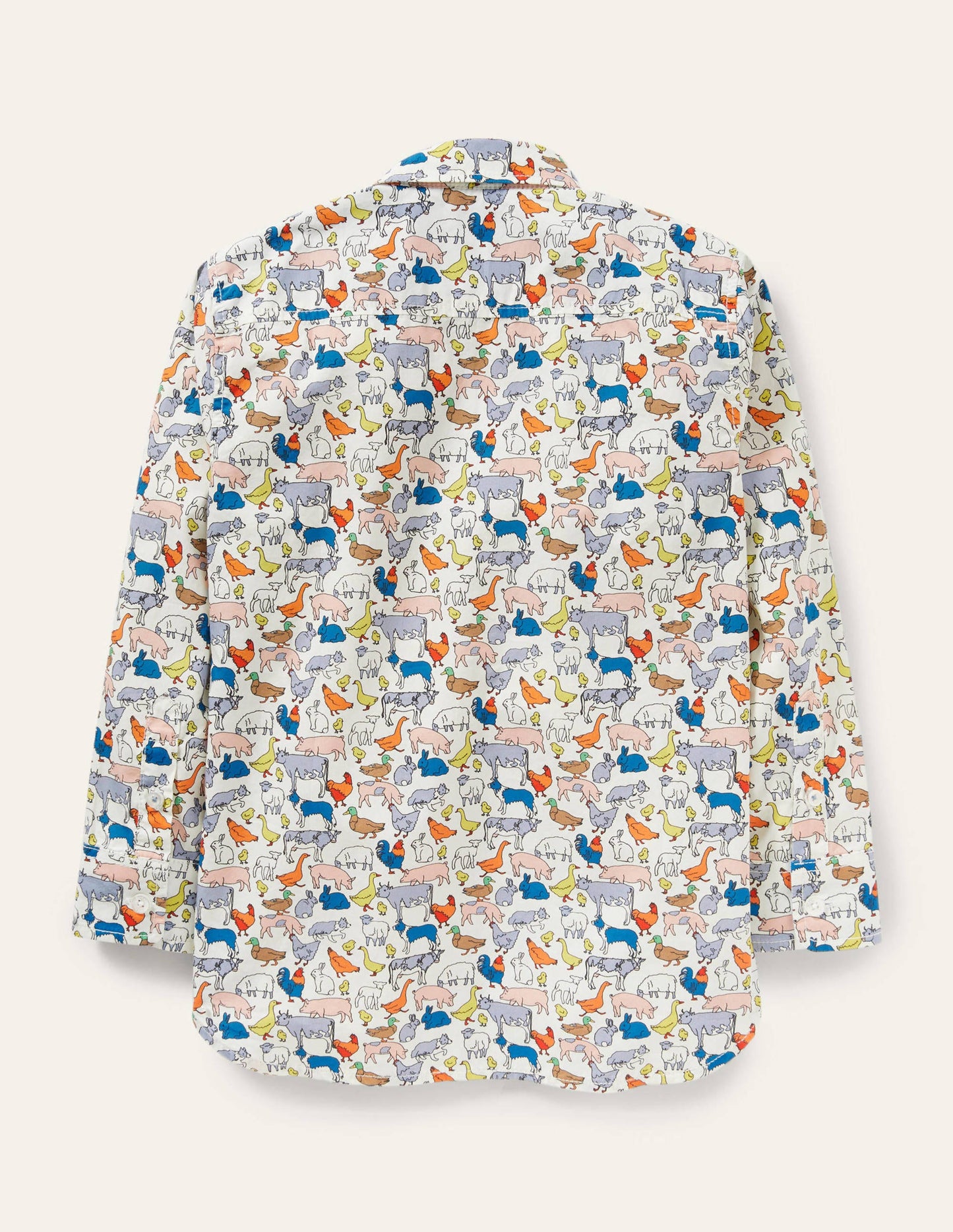 Casual Laundered Shirt-Ivory Farm