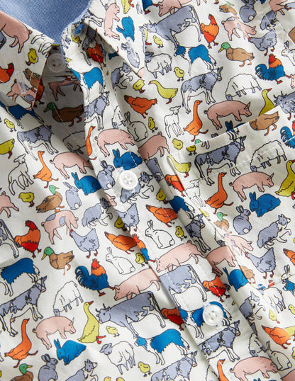 Casual Laundered Shirt-Ivory Farm-3