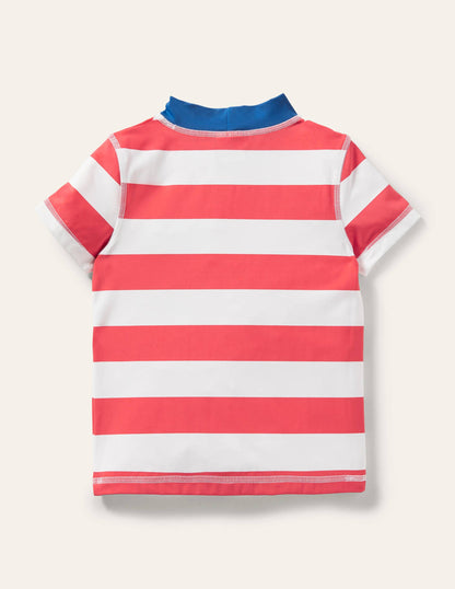 Short Sleeve Rash Vest-Jam/Ivory Stripe-2