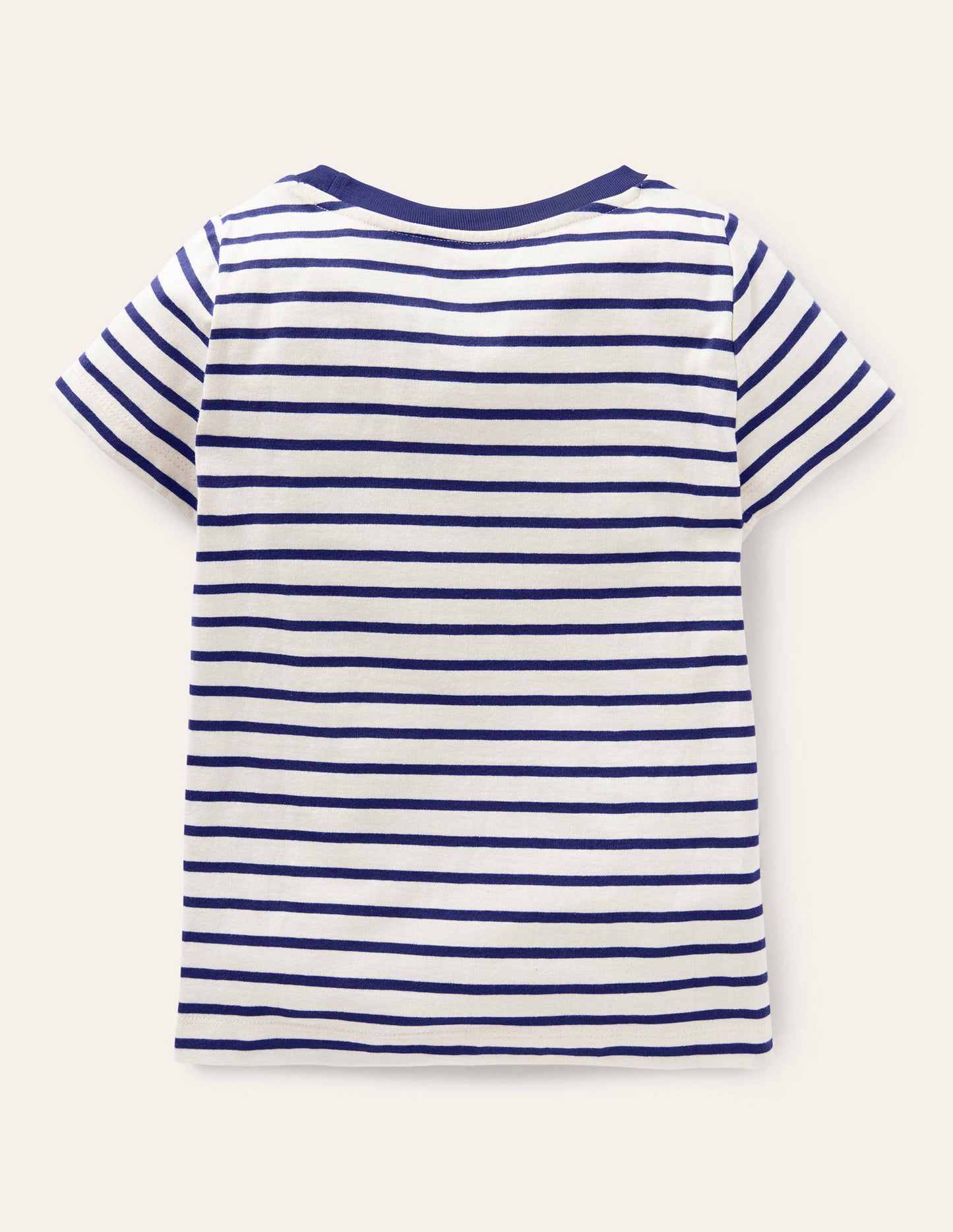 Crochet T-shirt-Starboard Blue/Ivory Lions