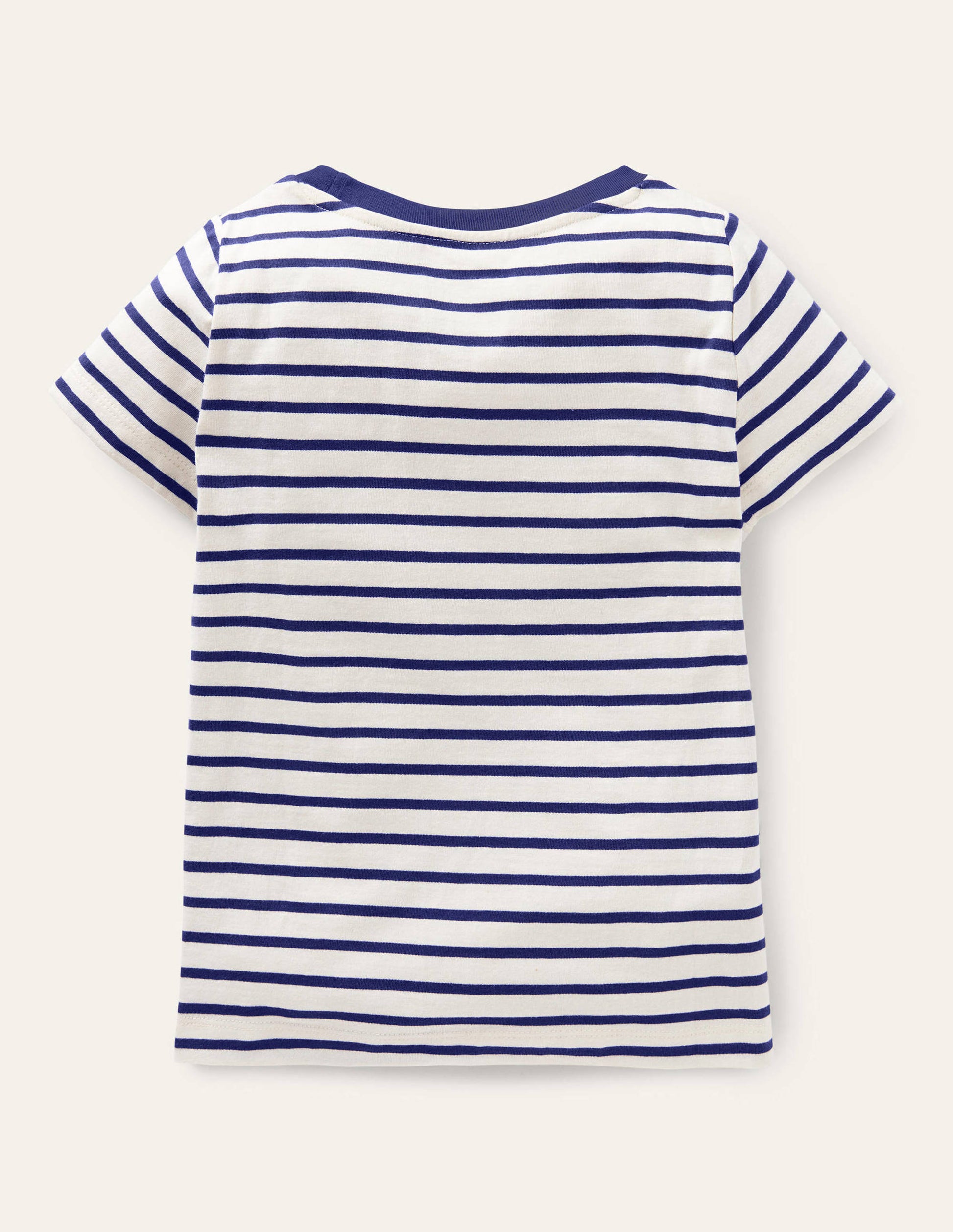 Crochet T-shirt-Starboard Blue/Ivory Lions-2