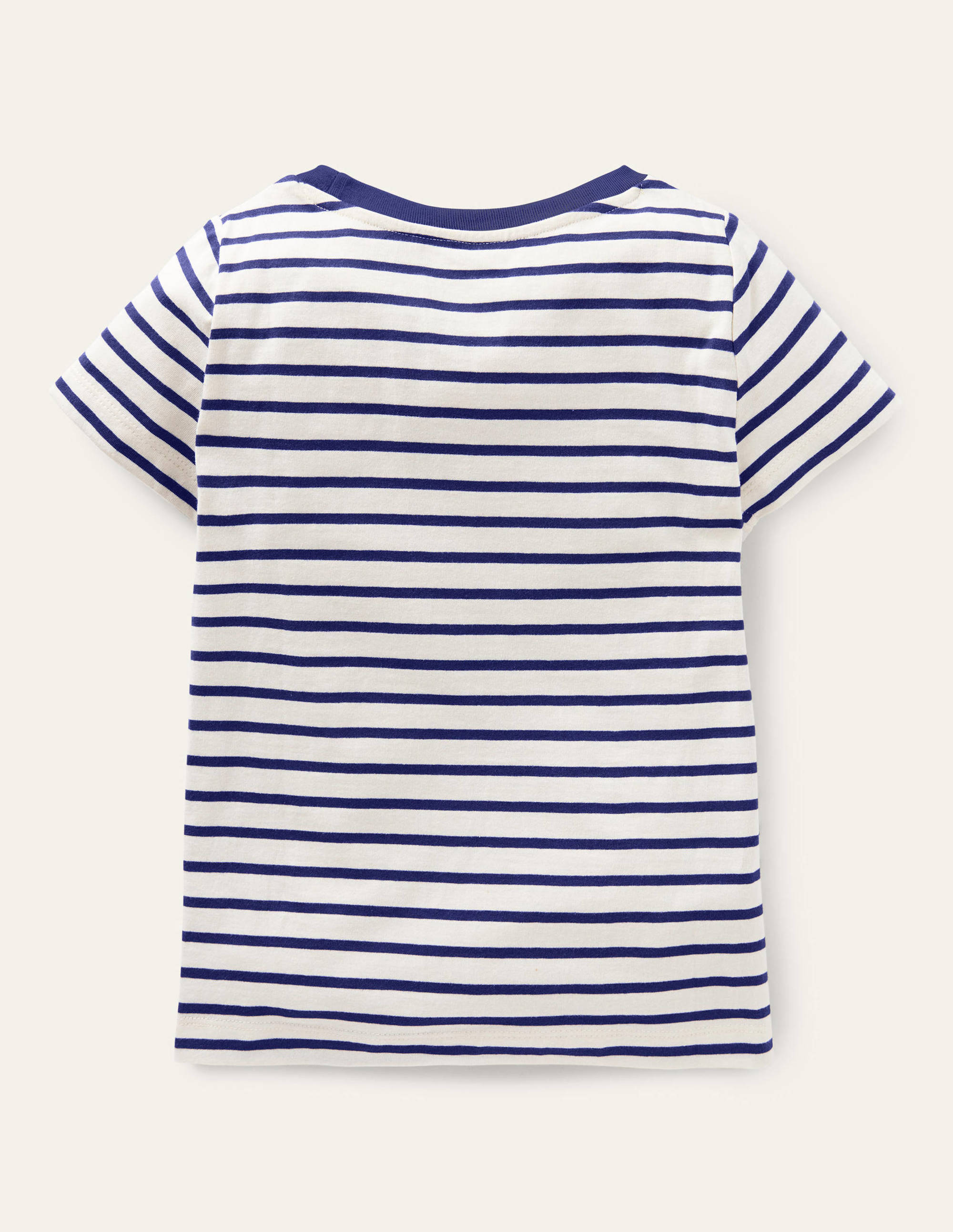 Crochet T-shirt-Starboard Blue/Ivory Lions - Image 2