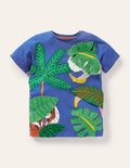 Lift-the-flap Animal T-shirt-Bluebell Blue Peeping Jungle
