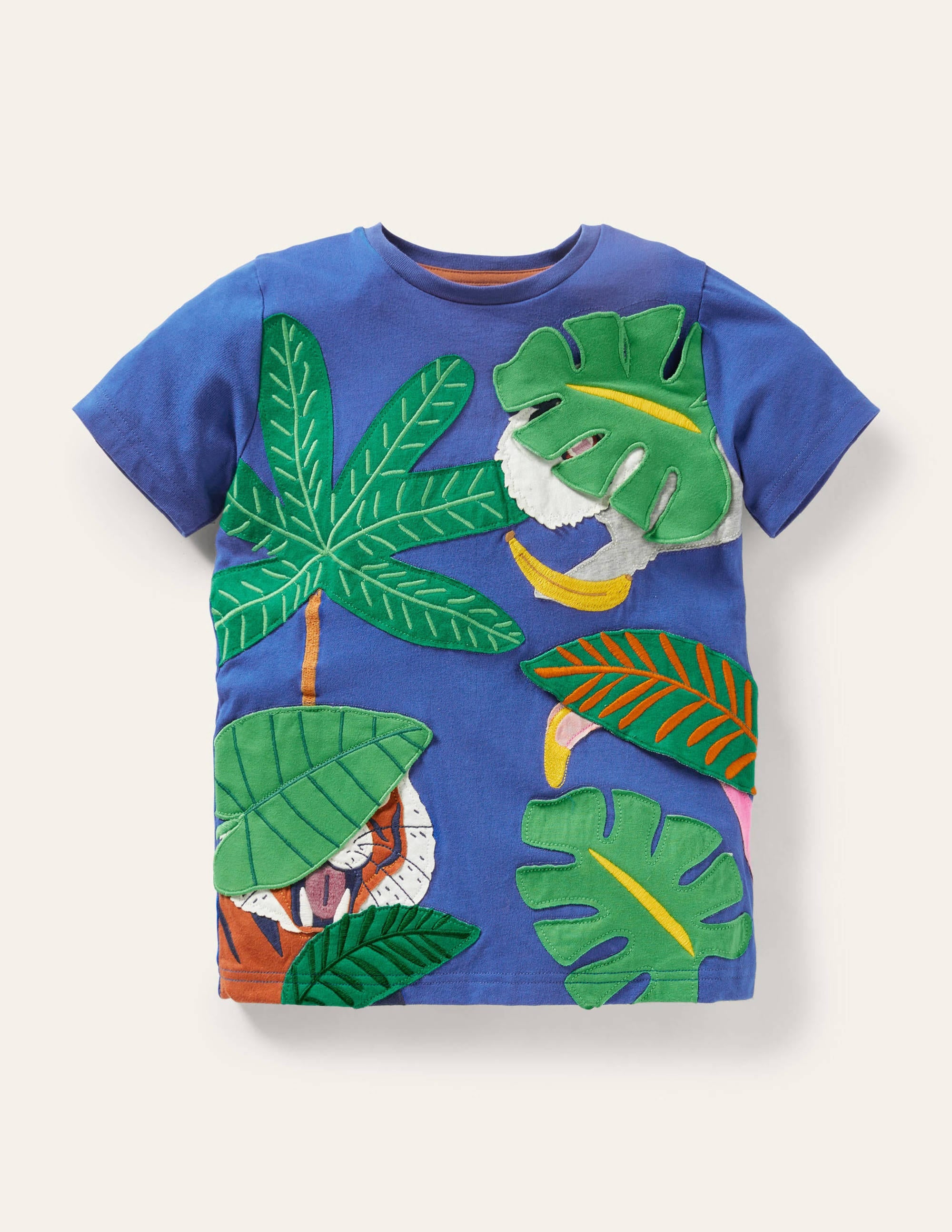 Lift-the-flap Animal T-shirt-Bluebell Blue Peeping Jungle - Image 1