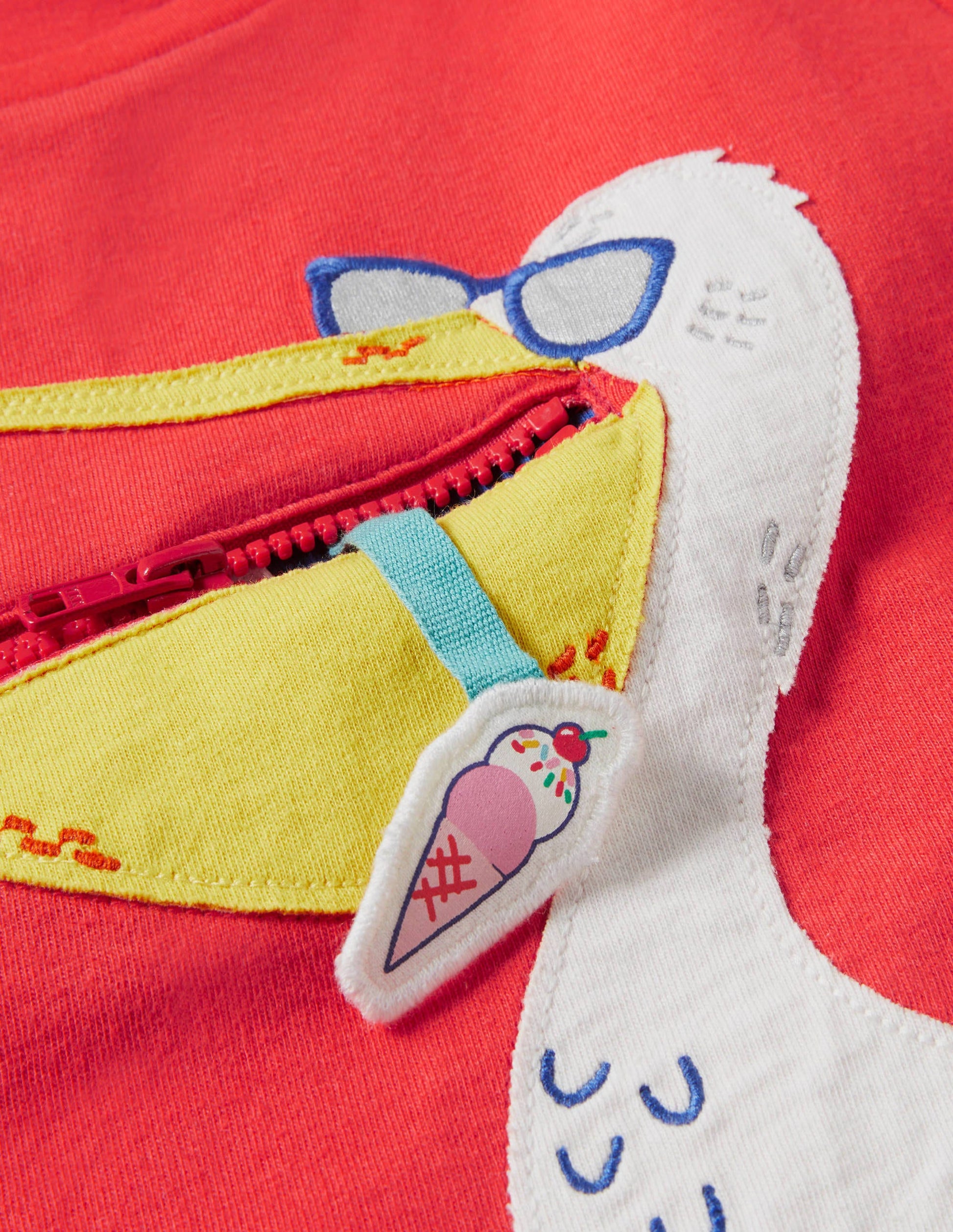 Lift-the-flap Animal T-shirt-Strawberry Tart Red Pelican-3