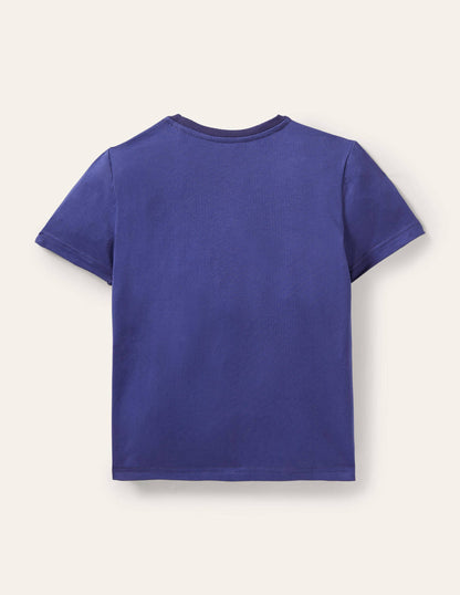 Educational Flap T-shirt-College Navy Venus Fly Trap-2