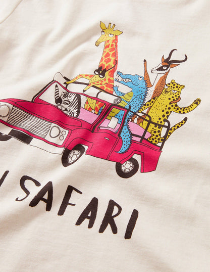 Safari Truck T-shirt-Ivory On Safari Truck-5