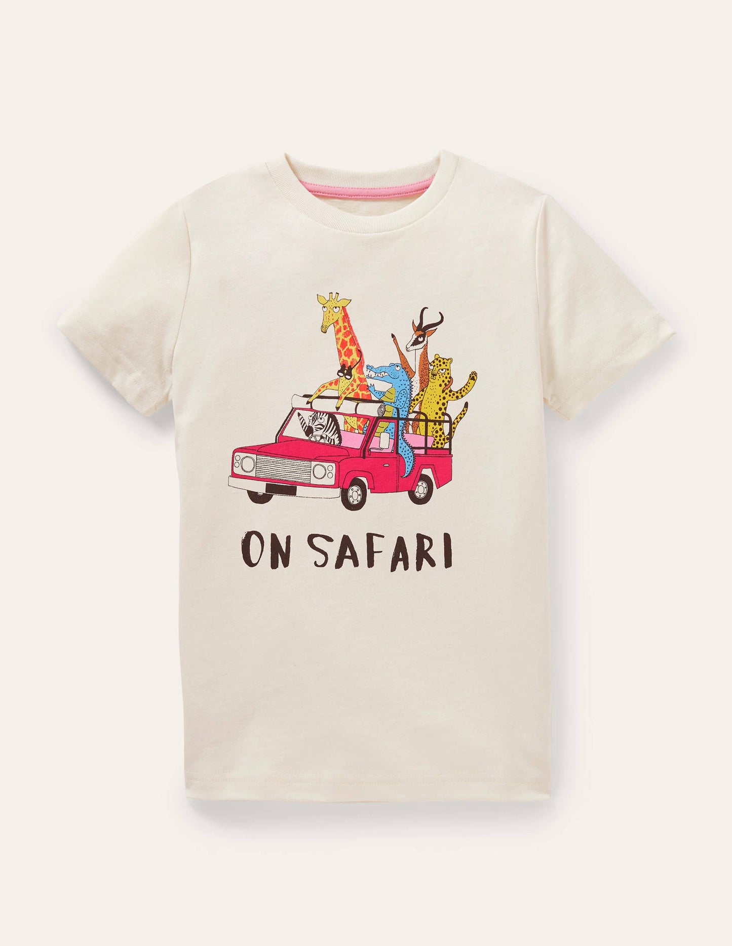 Safari Truck T-shirt-Ivory On Safari Truck