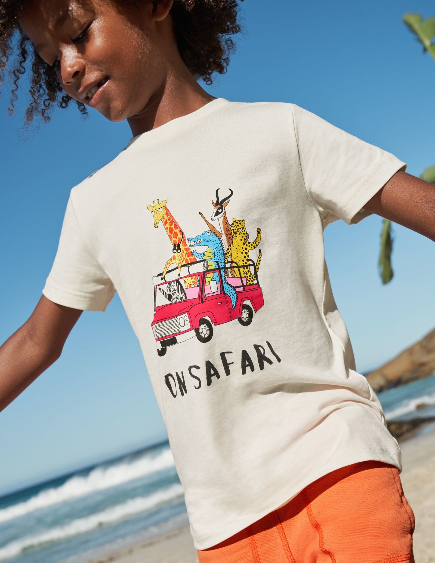 Safari Truck T-shirt-Ivory On Safari Truck