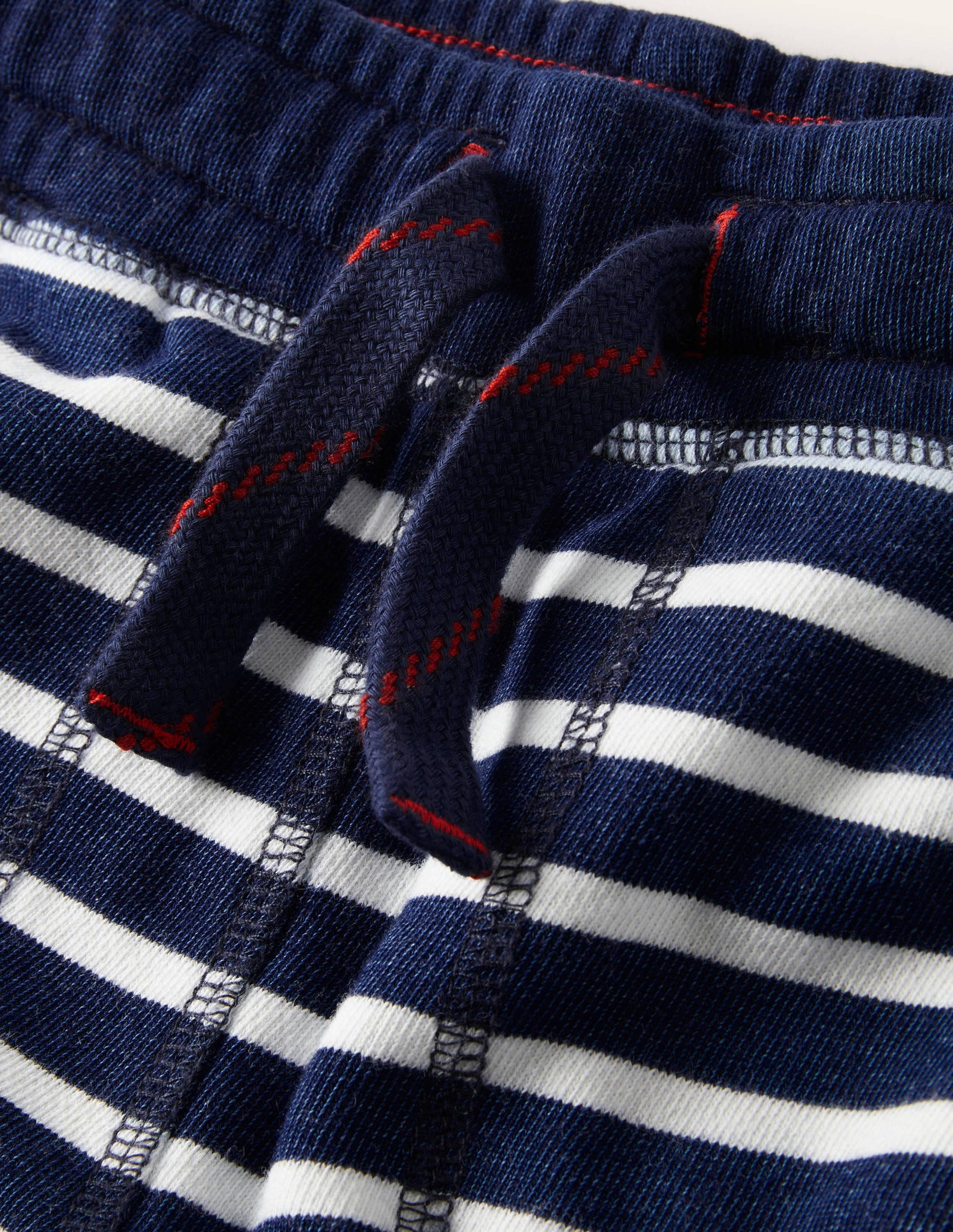 Striped Indigo Sweatshorts-Indigo/Ivory-3