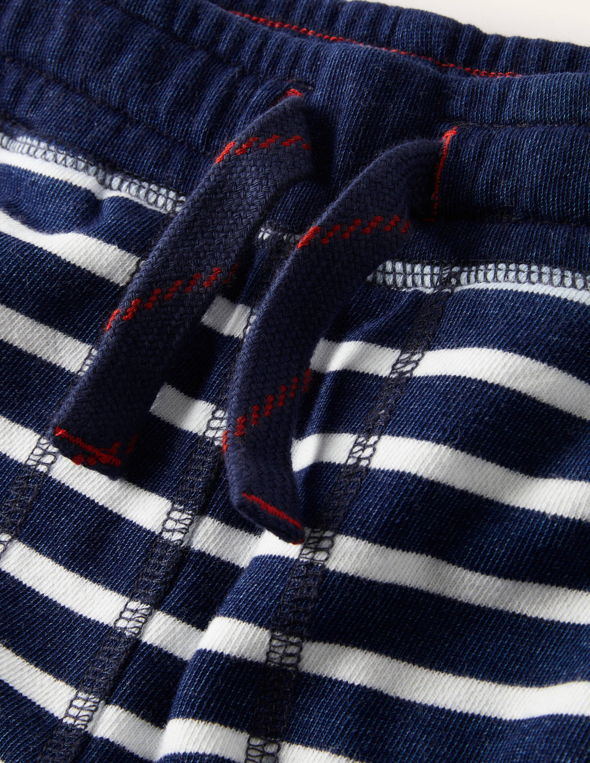 Striped Indigo Sweatshorts-Indigo/Ivory - Image 3
