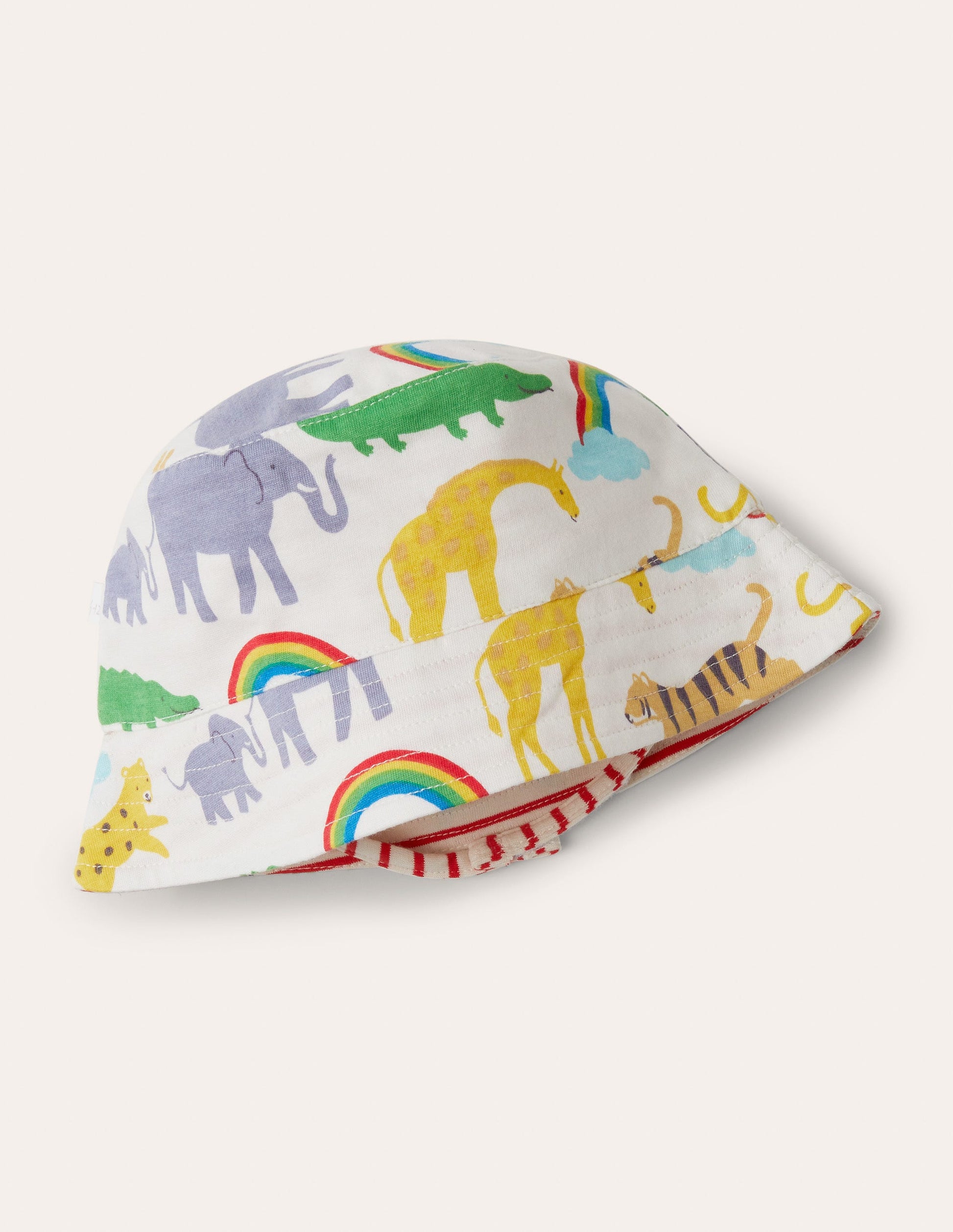 Reversible Bucket Hat-Surfboard Blue Rainbow Jungle-1